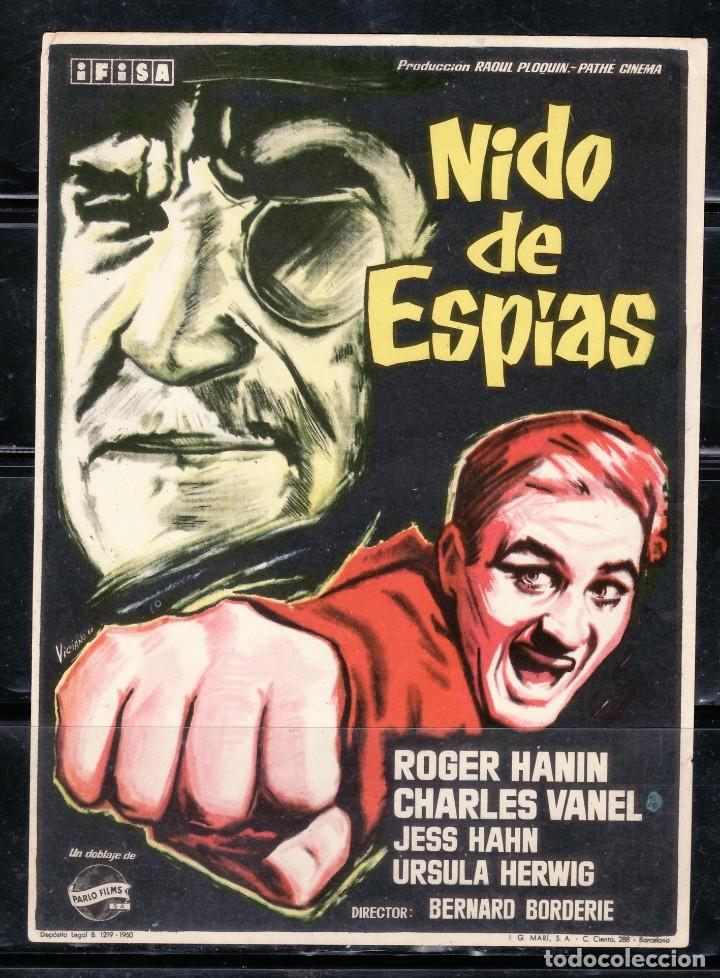 Cine: PROGRAMA DE CINE NIDO DE ESPIAS ROGER HANIN / CHARLES VANEL. B - Foto 1