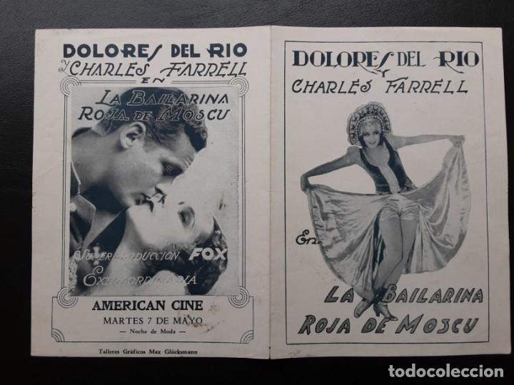 Cine: LA BAILARINA ROJA DE MOSCU, DOLORES DEL R&Iacute;O, PROGRAMA URUGUAYO FOX, A&Ntilde;OS 30