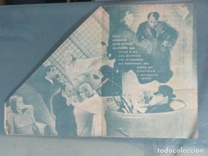 Cine: UNA PAREJA INVISIBLE - PROGRAMA DE CINE DOBLE TROQUELADO. - Foto 2