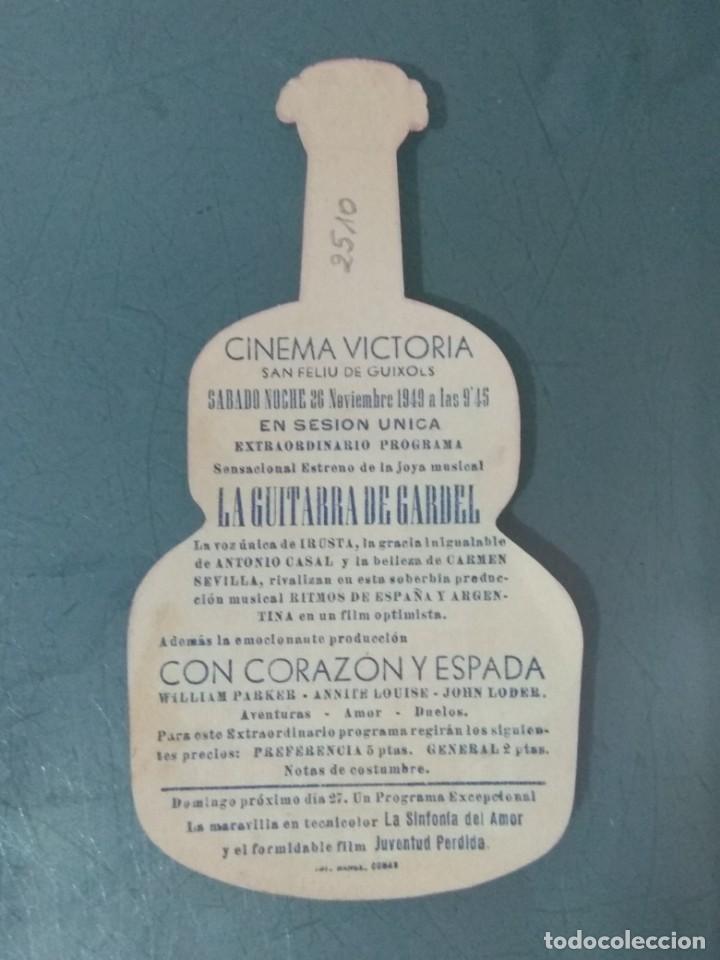 Cine: LA GUITARRA DEL GARDEL - PROGRAMA DE CINE TROQUELADO. - Foto 2