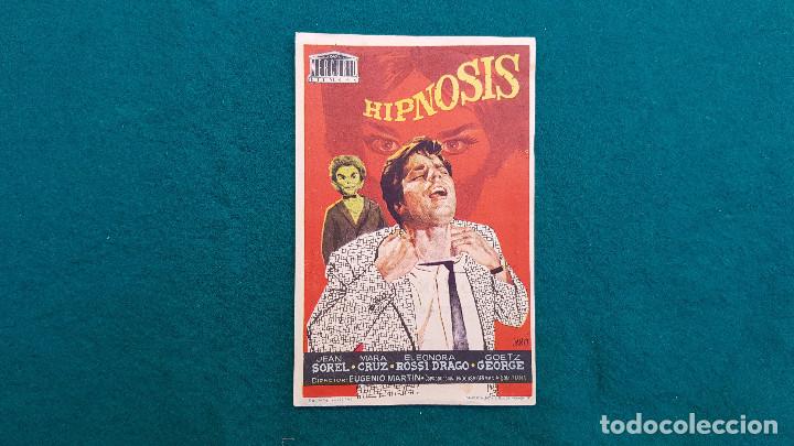Cine: PROGRAMA DE MANO CINE HIPNOSIS (1962) CON CINE AL DORSO - Foto 1