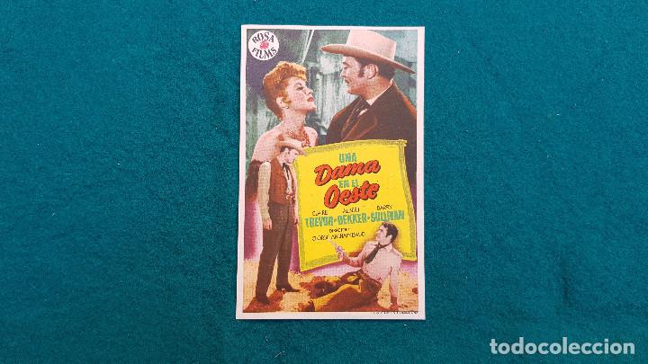 Cine: PROGRAMA DE MANO CINE UNA DAMA EN EL OESTE (1960) CON CINE AL DORSO - Foto 1
