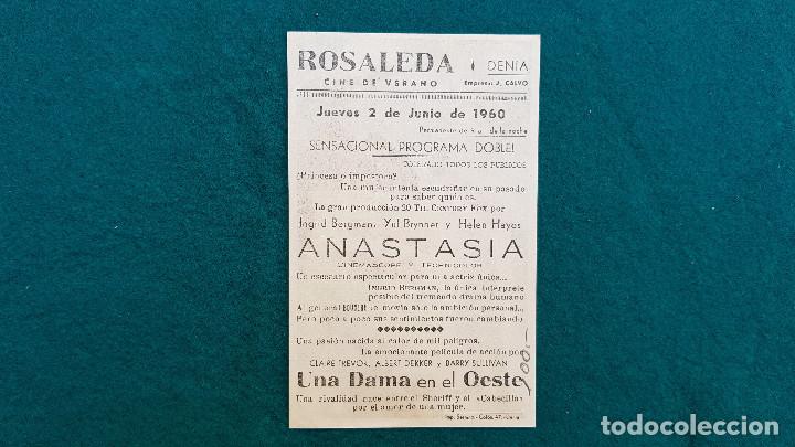 Cine: PROGRAMA DE MANO CINE UNA DAMA EN EL OESTE (1960) CON CINE AL DORSO - Foto 2