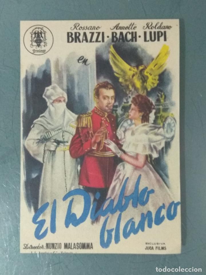 Cine: EL DIABLO BLANCO - PROGRAMA DE CINE SENCILLO - Foto 1