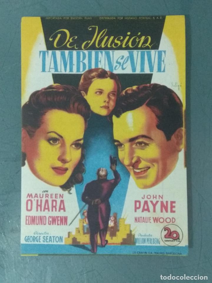 Cine: DE ILUSION TAMBIEN SE VIVE - PROGRAMA DE CINE SENCILLO - Foto 1