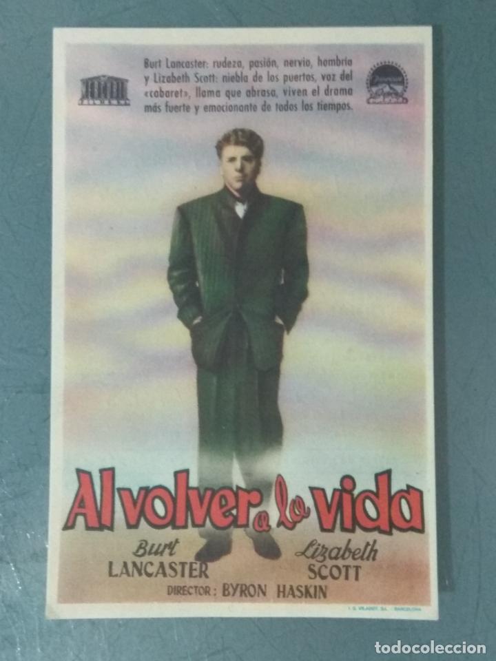 Cine: AL VOLVER DE LA VIDA - PROGRAMA DE CINE SENCILLO - Foto 1