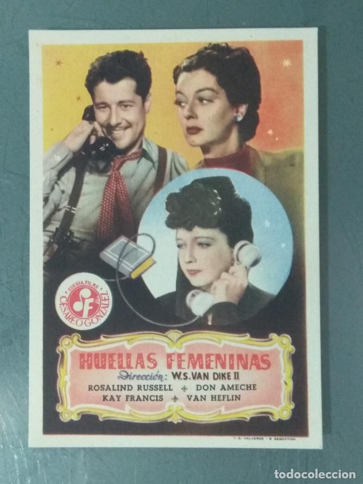  Flyers Publicitaires de films Anciens: HUELLAS FEMENINAS - PROGRAMA DE CINE SENCILLO