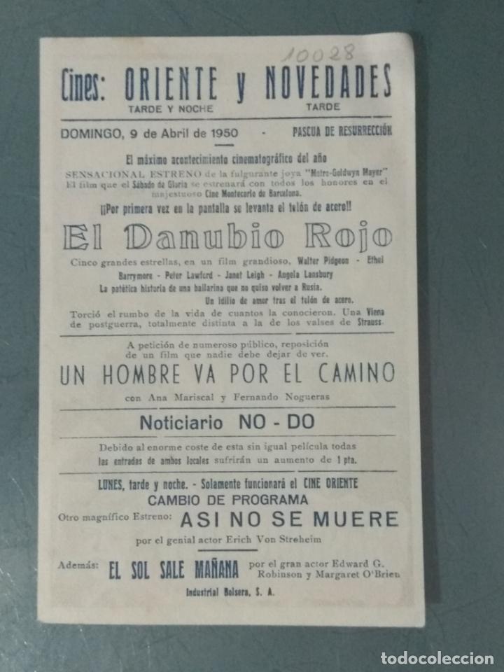 Cine: EL DANUBIO ROJO - PROGRAMA DE CINE SENCILLO - Foto 2