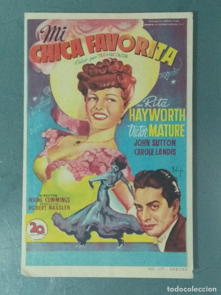  Flyers Publicitaires de films Anciens: MI CHICA FAVORITA - PROGRAMA DE CINE SENCILLO