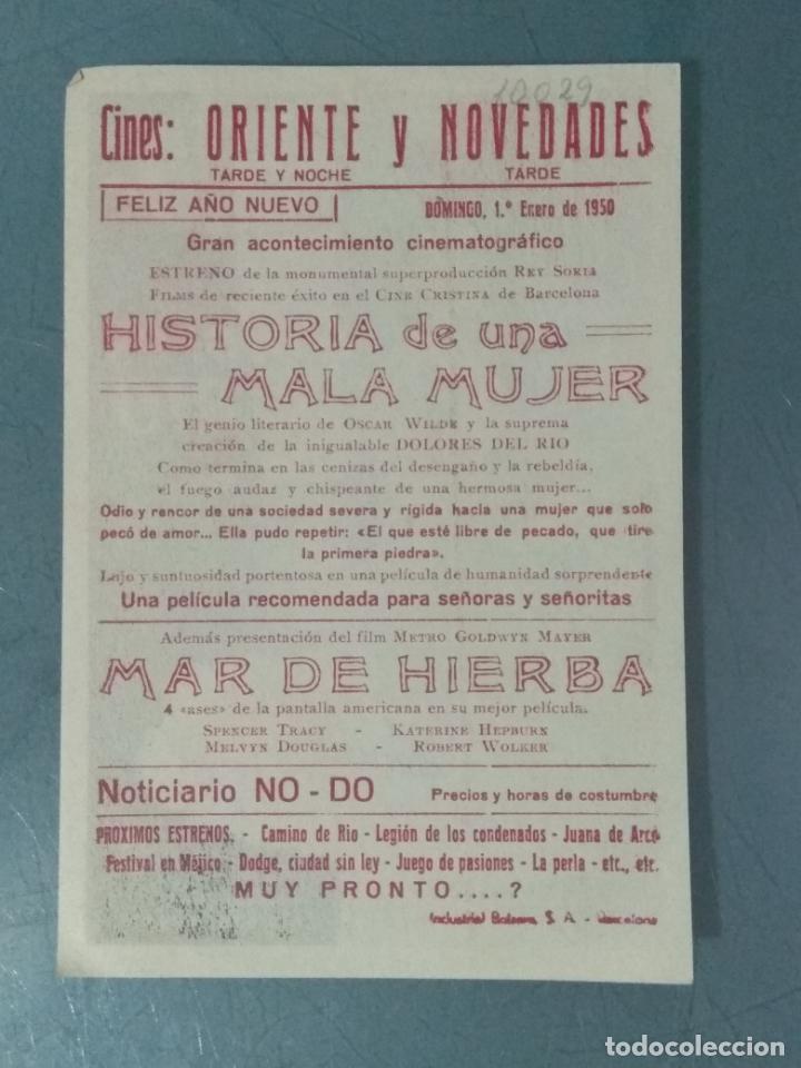 Cine: HISTORIA DE UNA MALA MUJER - PROGRAMA DE CINE SENCILLO - Foto 2