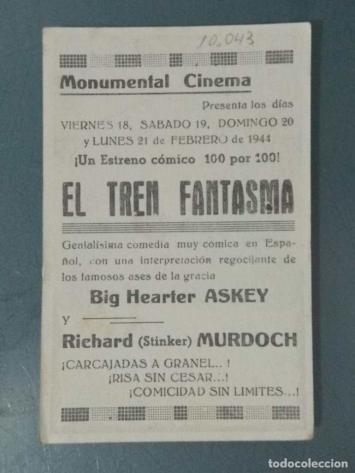 Cine: EL TREN FANTASMA - PROGRAMA DE CINE SENCILLO - Foto 2