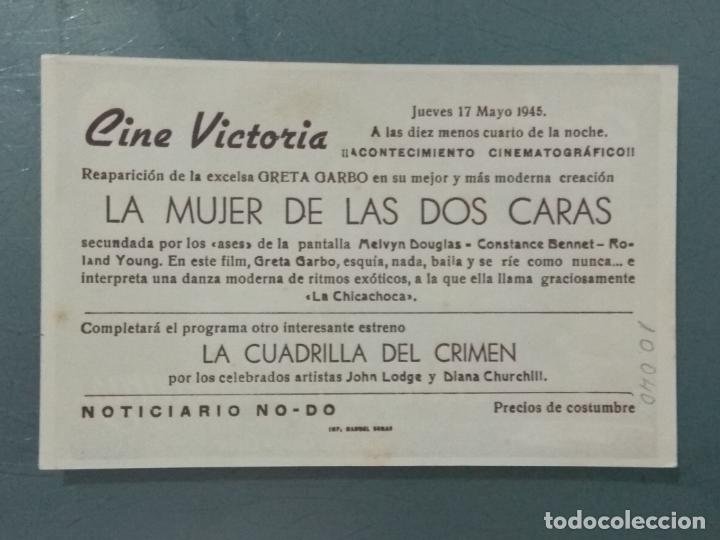 Cine: LA MUJER DE LAS DOS CARAS - PROGRAMA DE CINE SENCILLO - Foto 2