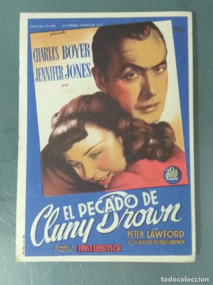 Cine: EL PECADO DE CLUNY BROWN - PROGRAMA DE CINE SENCILLO - Foto 1