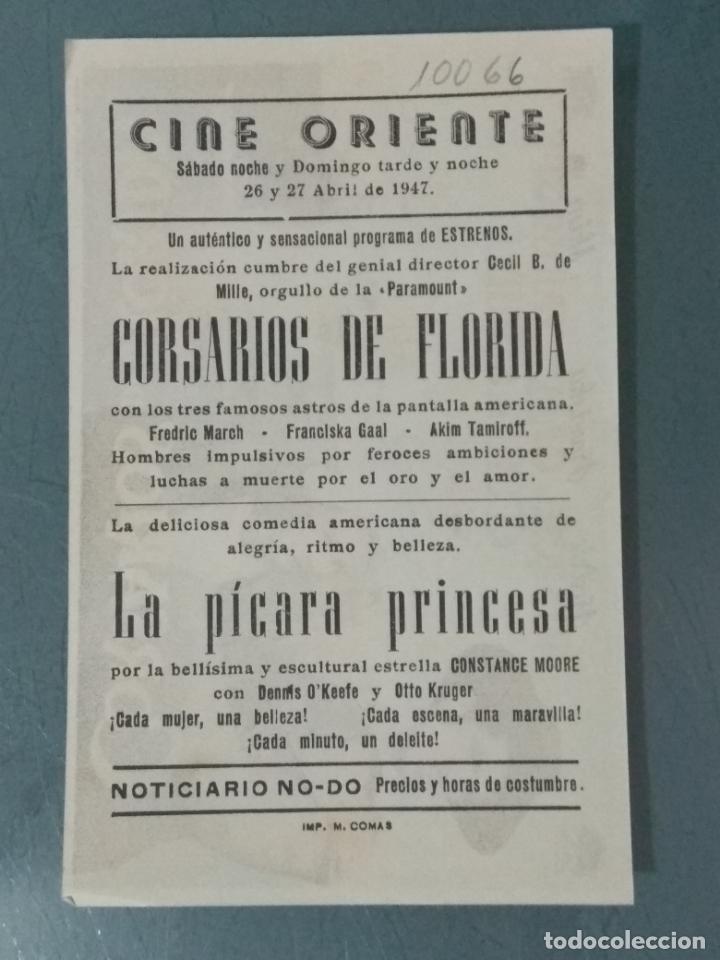 Cine: CORSARIOS DE FLORIDA - PROGRAMA DE CINE SENCILLO - Foto 2