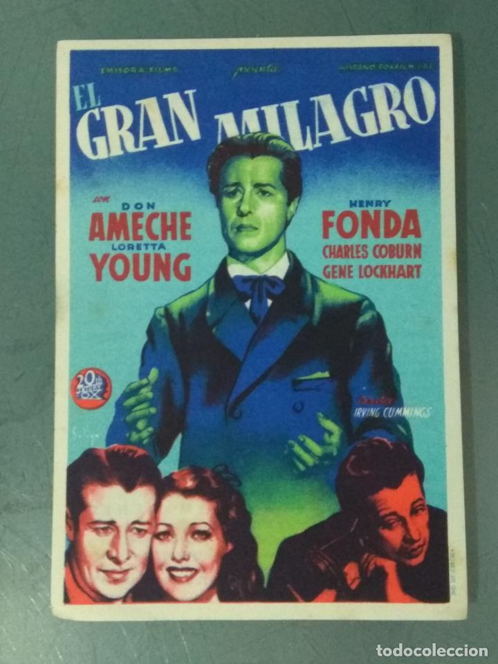 Cine: EL GRAN MILAGRO - PROGRAMA DE CINE SENCILLO - Foto 1