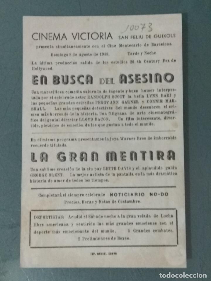 Cine: EN BUSCA DEL ASESINO - PROGRAMA DE CINE SENCILLO - Foto 2