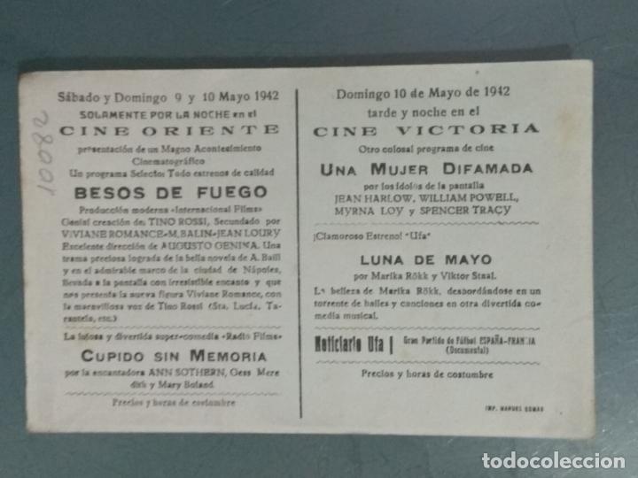 Cine: BESOS DE FUEGO - PROGRAMA DE CINE SENCILLO - Foto 2
