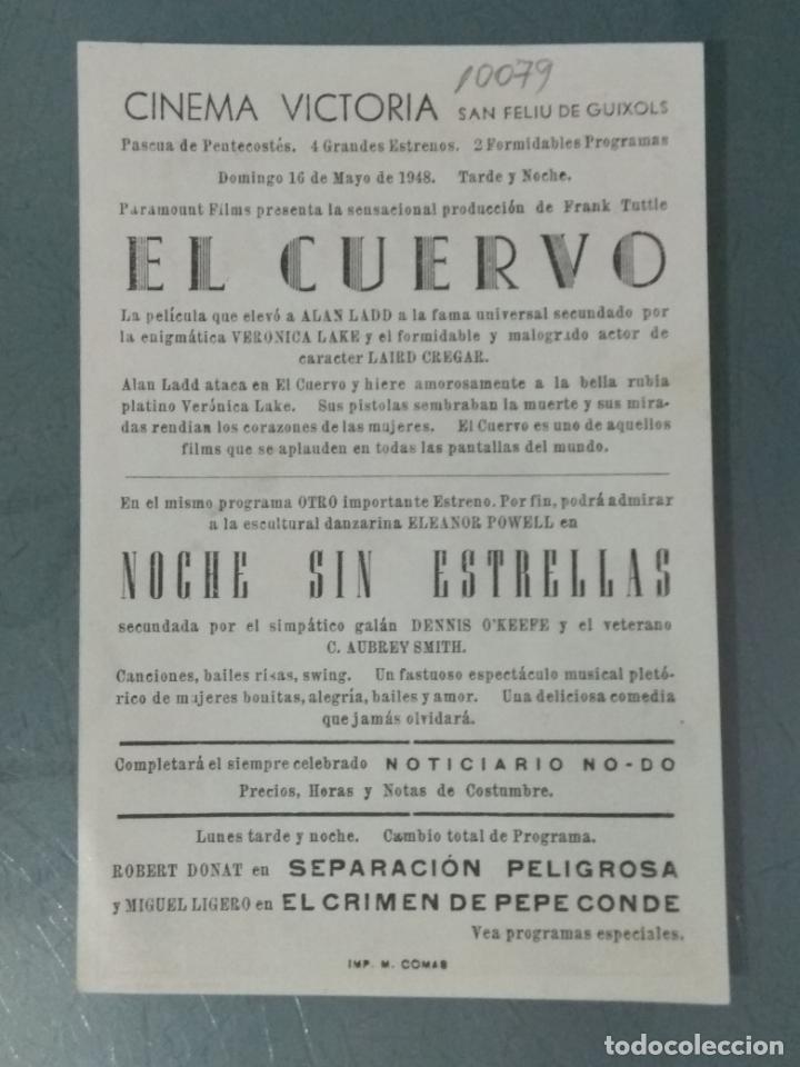 Cine: EL CUERVO - PROGRAMA DE CINE SENCILLO - Foto 2