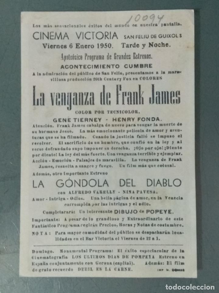 Cine: LA VENGANZA DE FRANK JAMES - PROGRAMA DE CINE SENCILLO - Foto 2