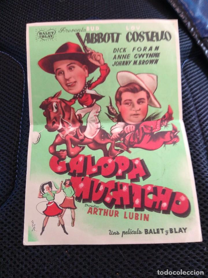 Cine: Programa cine. Galopa muchacho. Palacio Central. - Foto 1