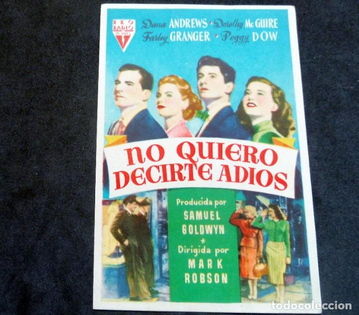 Cine: PROGRAMA DE CINE - NO QUIERO DECIRTE ADIOS - S/P - Foto 1
