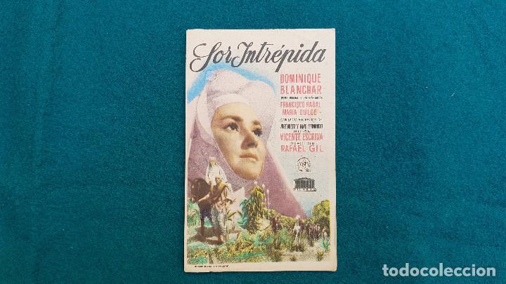 Cine: PROGRAMA DE MANO CINE SOR INTREPIDA (1953) CON CINE AL DORSO - Foto 1