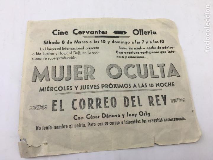 Cine: MUJER OCULTA - PROGRAMA DE CINE - REF. FM-017 - Foto 2