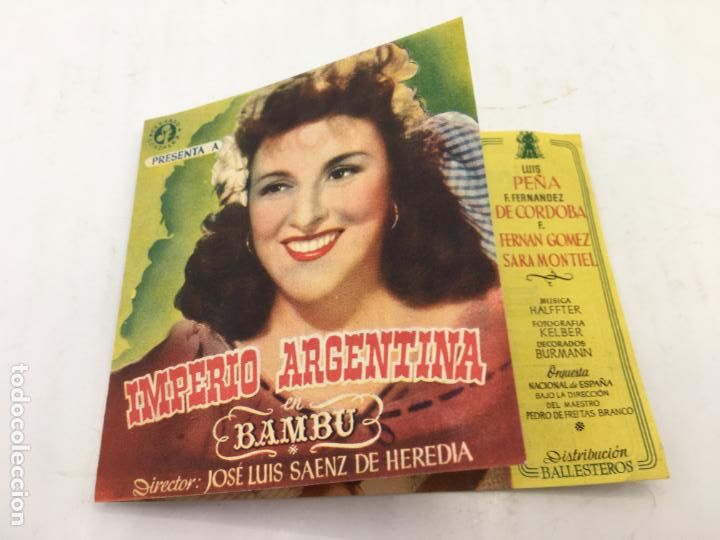 Cine: BAMBU con Imperio Argentina y Sara Montiel - PROGRAMA CON DOBLE DE CINE - REF. FM-014 - Foto 1