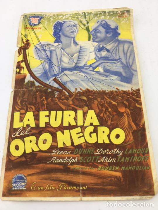 Cine: LA FURIA DEL ORO NEGRO - PROGRAMA SIN DOBLE DE CINE - REF. FM-011 - Foto 1
