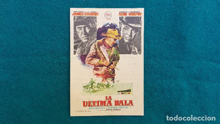 Cine: PROGRAMA DE MANO CINE LA ULTIMA BALA (1960) CON CINE AL DORSO - Foto 1