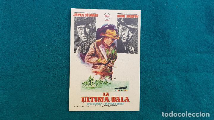Cine: PROGRAMA DE MANO CINE LA ULTIMA BALA (1960) CON CINE AL DORSO - Foto 1