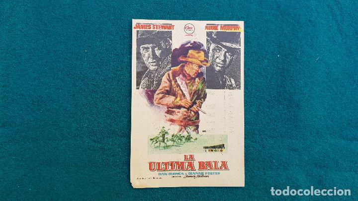 Cine: PROGRAMA DE MANO CINE LA ULTIMA BALA (1960) CON CINE AL DORSO - Foto 1