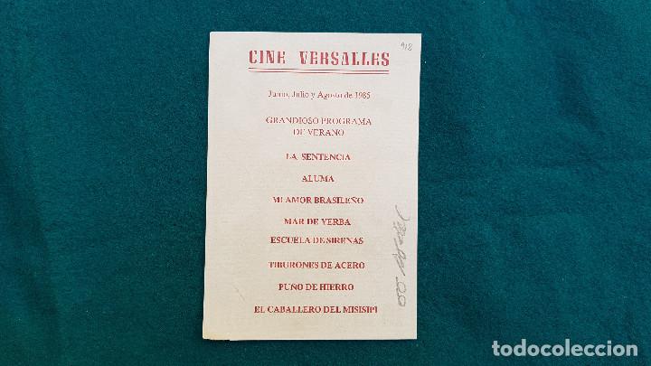 Cine: PROGRAMA DE MANO CINE LA ULTIMA CARGA (1985) CON CINE AL DORSO - Foto 2