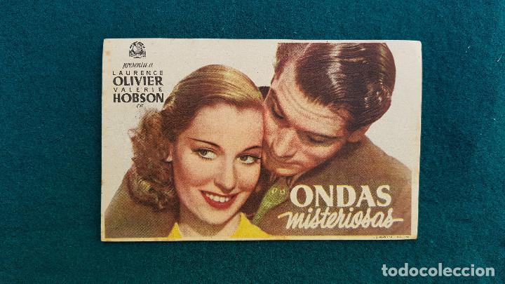 Cine: PROGRAMA DE MANO CINE ONDAS MISTERIOSAS (1943) CON CINE AL DORSO - Foto 1