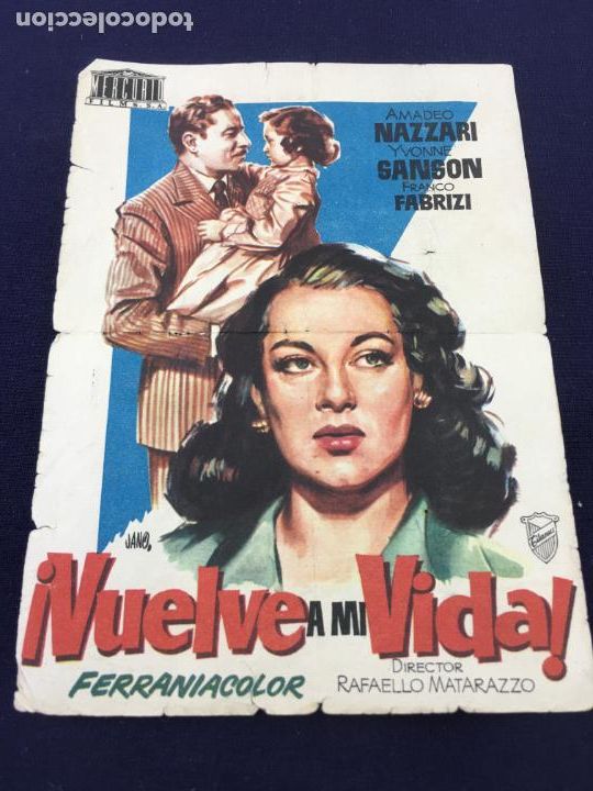 Cinema: VUELVE A MI VIDA - MERCURIO FILMS - FOLLETO DE MANO SENCILLO - REF. FM-045