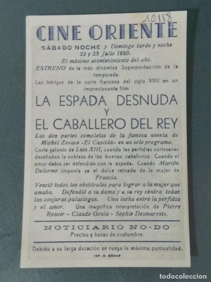 Cine: LA ESPADA DESNUDA - PROGRAMA DE CINE SENCILLO - Foto 2