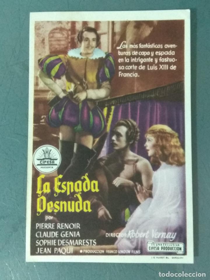Cine: LA ESPADA DESNUDA - PROGRAMA DE CINE SENCILLO - Foto 1