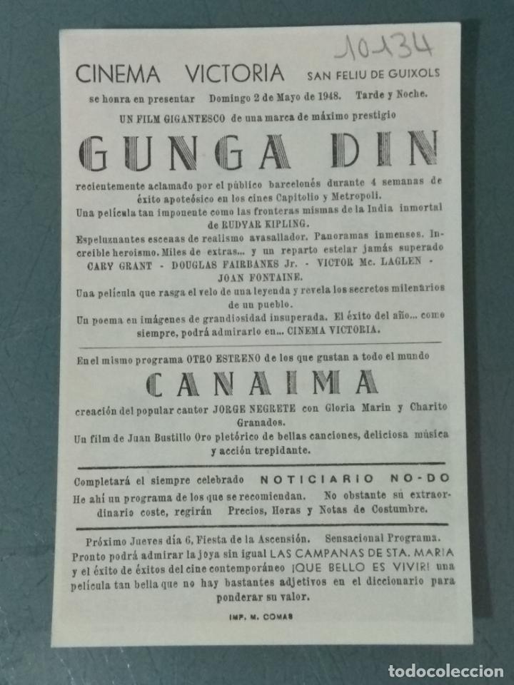 Cine: GUNGA DIN - PROGRAMA DE CINE SENCILLO - Foto 2