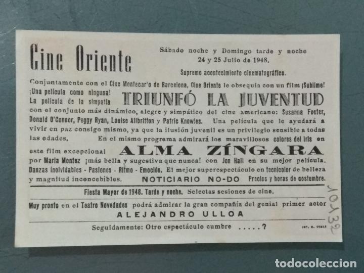 Cine: TRIUNFO LA JUVENTUD - PROGRAMA DE CINE SENCILLO - Foto 2