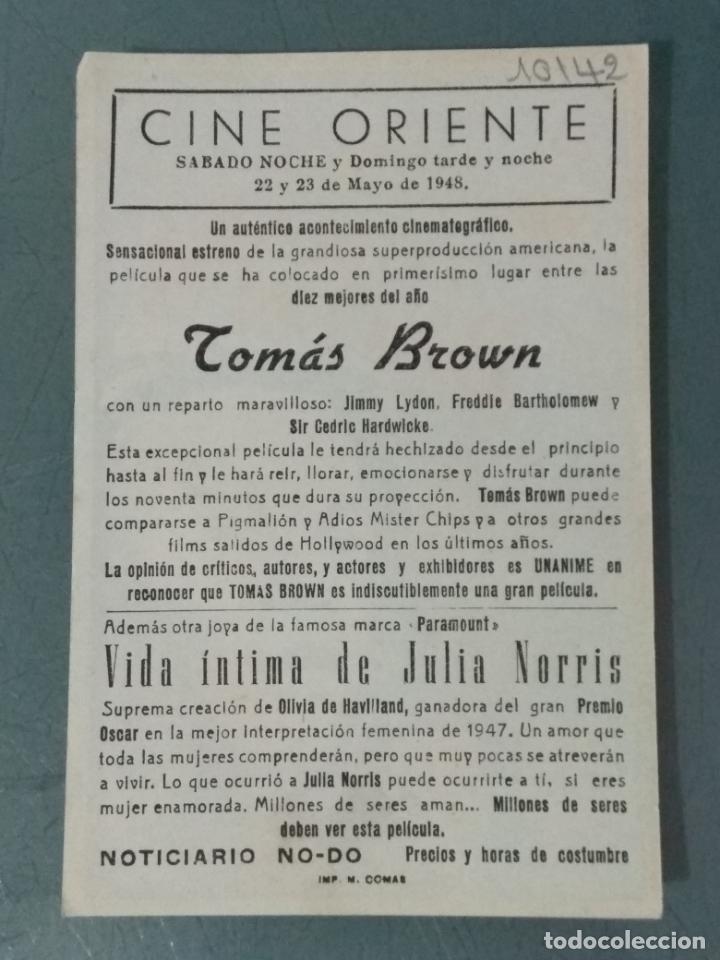 Cine: TOMAS BROWN - PROGRAMA DE CINE SENCILLO - Foto 2