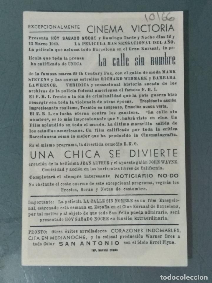 Cine: LA CALLE SIN NOMBRE - PROGRAMA DE CINE SENCILLO - Foto 2