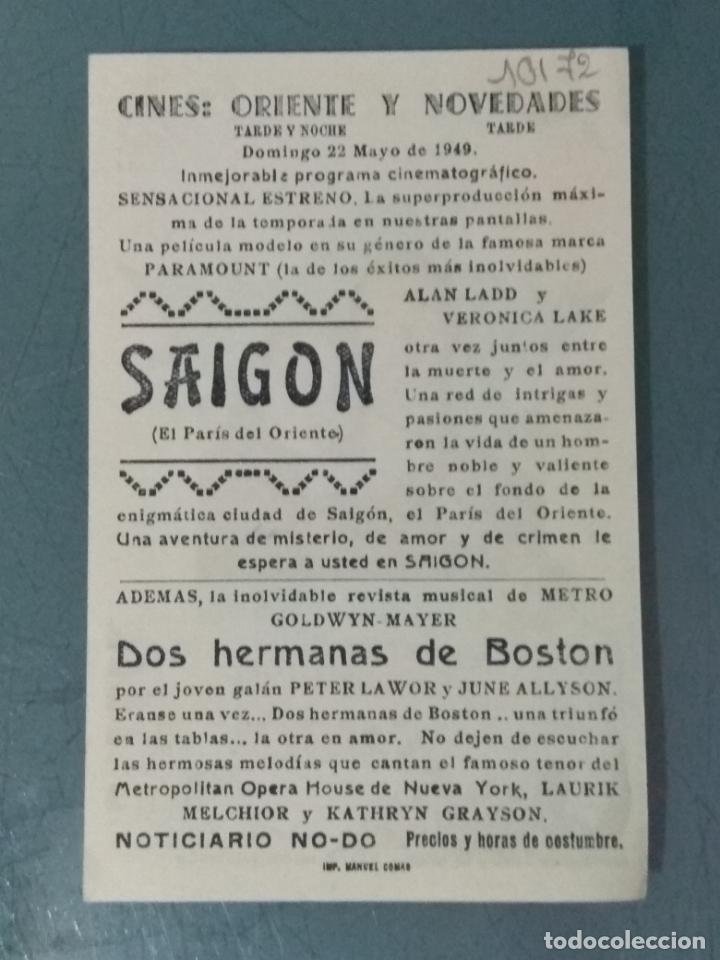 Cine: SAIGON - PROGRAMA DE CINE SENCILLO - Foto 2