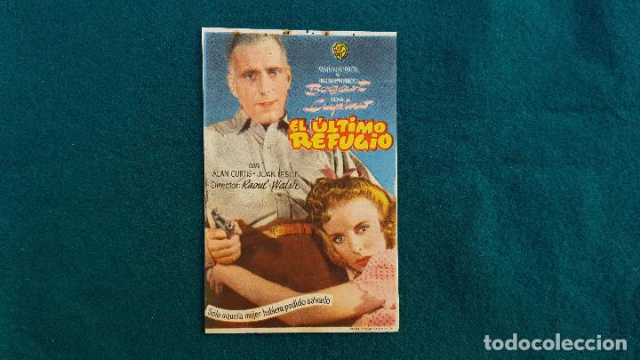 Cine: PROGRAMA DE MANO CINE EL ULTIMO REFUGIO (1941) CON CINE AL DORSO - Foto 1