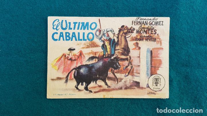 Cine: PROGRAMA DE MANO CINE EL ULTIMO CABALLO (1952) CON CINE AL DORSO - Foto 1
