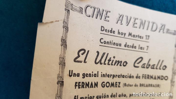 Cine: PROGRAMA DE MANO CINE EL ULTIMO CABALLO (1952) CON CINE AL DORSO - Foto 3