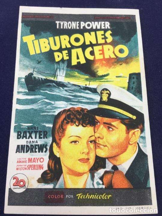 Cine: TIBURONES DE ACERO - FOLLETO DE MANO SENCILLO - REF. FM-127