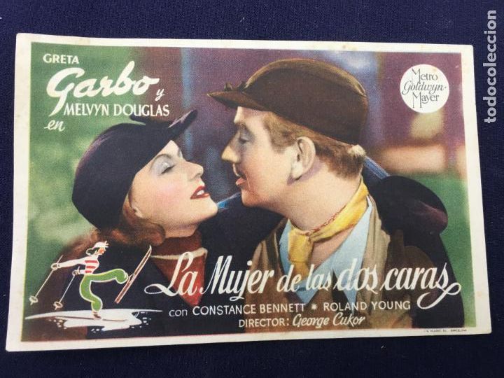 Cine: LA MUJER DE LAS DOS CARAS con Greta Garbo- FOLLETO DE MANO SENCILLO - REF. FM-109