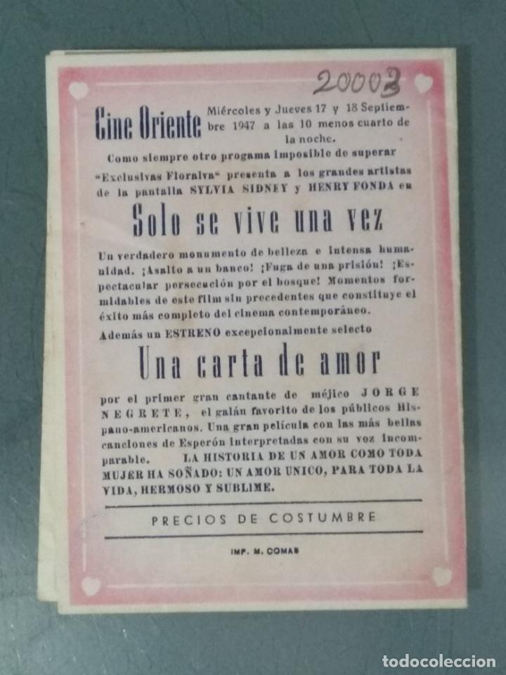 Cine: UNA CARTA DE AMOR - PROGRAMA DE CINE DOBLE - Foto 3