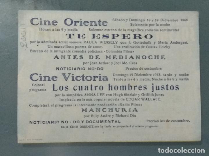 Cine: LOS CUATRO HOMBRES JUSTOS - PROGRAMA DE CINE DOBLE - Foto 3