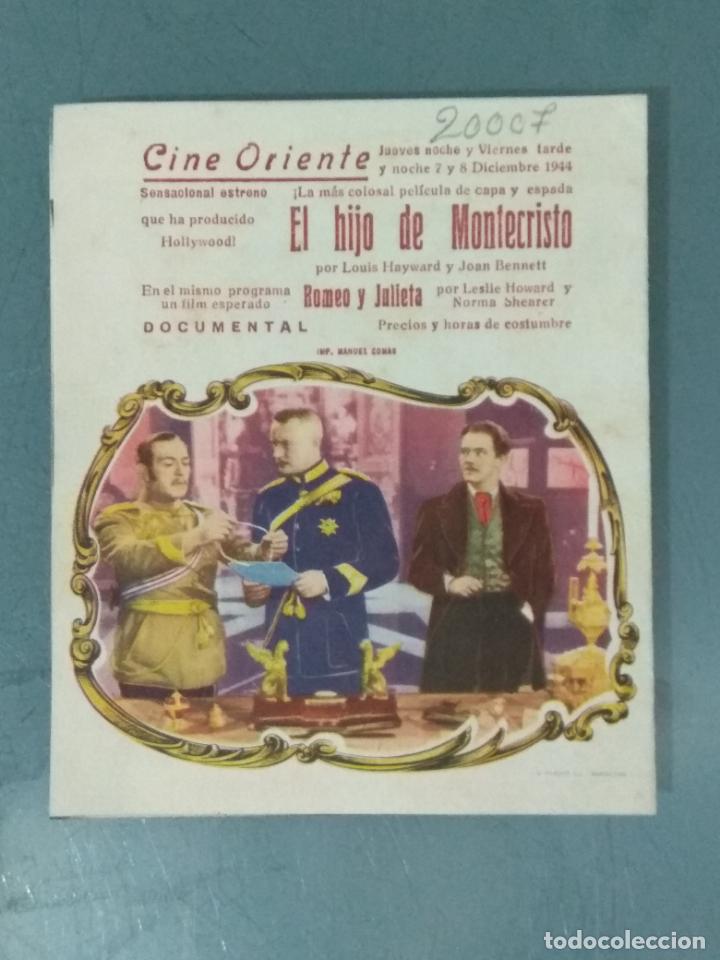 Cine: EL HIJO DE MONTECRISTO - PROGRAMA DE CINE DOBLE - Foto 3